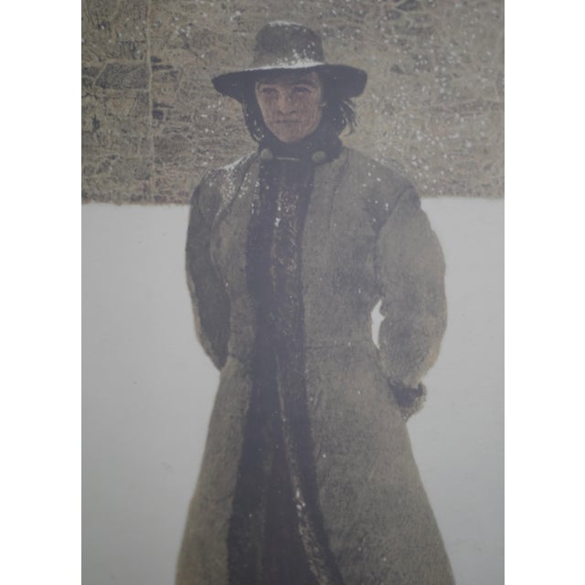 Wood Andrew Wyeth Winter Print ‘Outpost’ in Barnwood Frame For Sale - Image 7 of 11