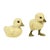 Cute vintage duck figurines crafted from resin; the legs and beak are brass and the eyes are made of glass. Vintage art...