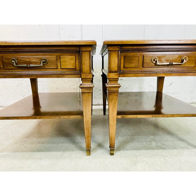 Hekman Furniture Vintage 1960s End Tables With Drawers, Pair For Sale - Image 4 of 10