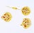 Modern 18 Karat Yellow Gold Ruby Sapphire and Diamond Earring and Stick Pin Set Estate For Sale - Image 3 of 8