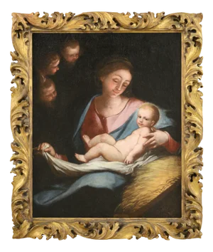 Anton Maria Piola, Madonna and Child, 1700s, Oil on Canvas, Famed
