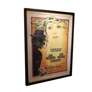 Massive Framed and Matted Chinatown Movie Poster, Italy, 1974 For Sale