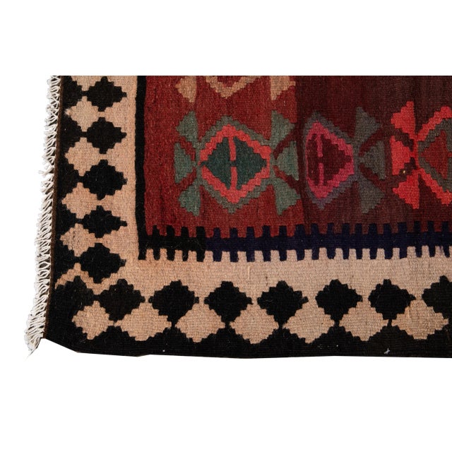 Mid-20th Century Vintage Kilim Runner Rug 5' 1" X 12' 2''. For Sale In New York - Image 6 of 13