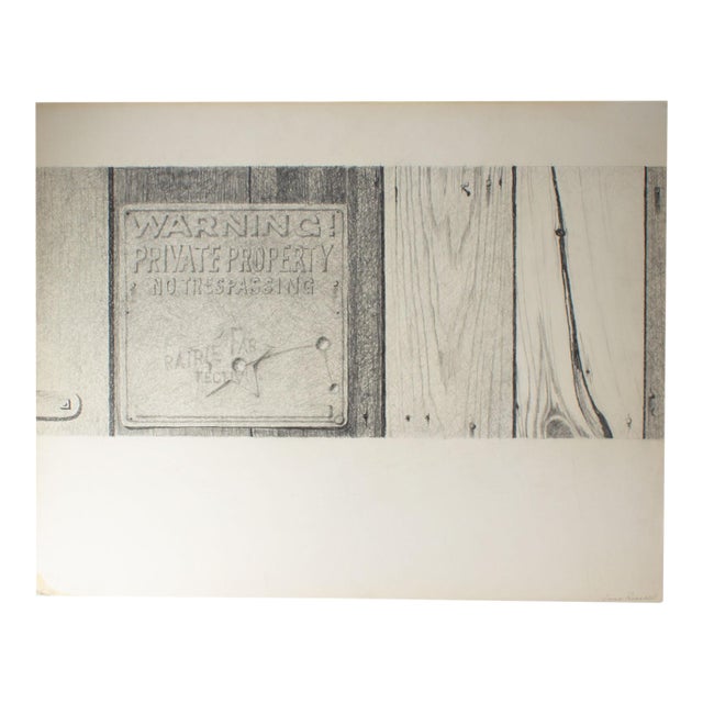 Graphite Drawing by James Spencer Russell For Sale