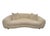 97"W x 47"D x 31"H Tight back sofa finished in a lush white polyester boucle with a pecan cylindrical foot, the Eastman is...