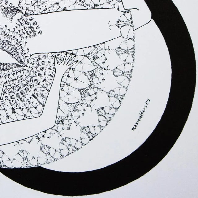 Printmaking Materials 1968 Max Walter Svanberg Composition No. 8, Original Period Black & White Lithograph For Sale - Image 7 of 13