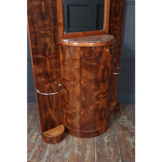 Art Deco Figured Walnut Hall Stand, 1930s For Sale - Image 15 of 16