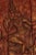 Monumental Vintage Thai Hand-Carved Wood Kinnari Wall Panel, Red and Gold For Sale - Image 9 of 15
