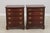 Age: Approx. 30 Years Old Details: Solid Mahogany Bow Fronts Nice Matching Pair of Bedside or Occasional Chests Bracket...
