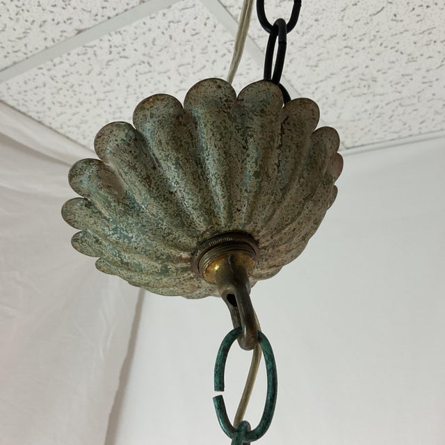 Metal Vintage Italian Tall Birds of Paradise Chandelier For Sale - Image 7 of 13
