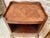 Wood 1940s Pair of French Louis XV Style Bedside Tables with Marquetry and Brass Hardware, Pair For Sale - Image 7 of 10