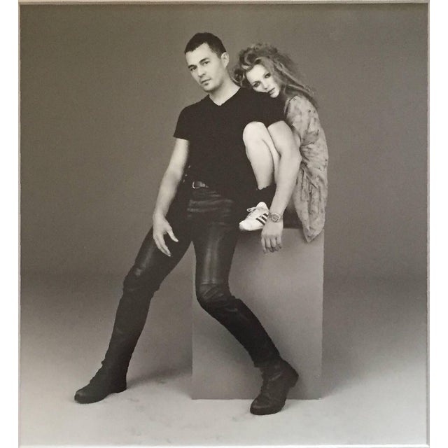 Vintage B&W Fine Art Fashion Photgraph of Kate Moss & Paul Rowland For Sale
