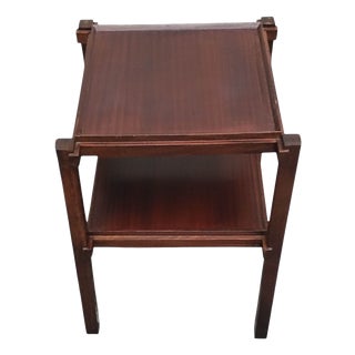 Two-Tier Wooden Sade Table attributed to Carlo Scarpa, Italy, 1950s For Sale