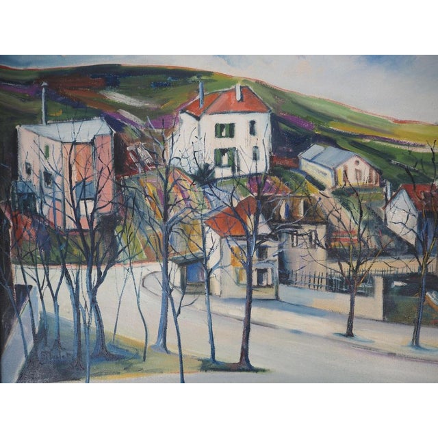 Modern Elisée Maclet, Near Paris, The Faubourgs De Noisy, Oil on Canvas For Sale - Image 3 of 11
