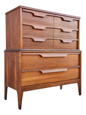 1960s Johnson Carper Walnut & Laminate Dresser