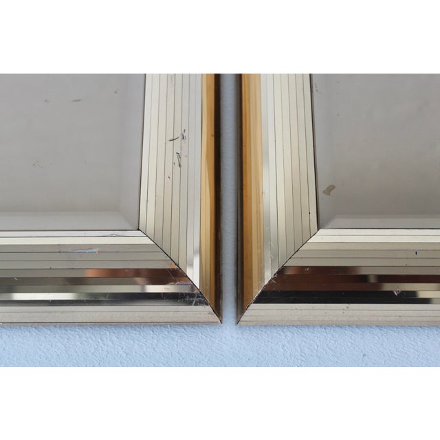 Original Windsor Art of California Disco Ball Gold Square Mirror Vintage- A Pair For Sale In Miami - Image 6 of 16