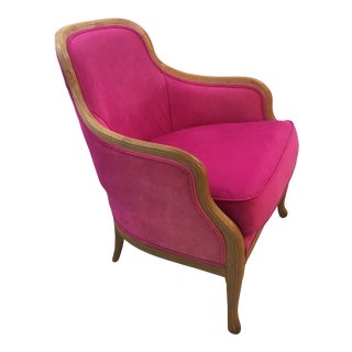 Shocking Pink Vintage Club Chair For Sale