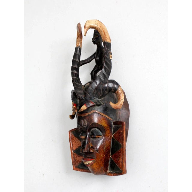 Wood Vintage African Guro Tribe Mask For Sale - Image 7 of 8