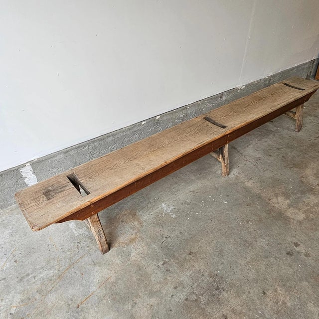 Late 19th Century Antique English Train Bench -Circa 1890 For Sale - Image 5 of 6