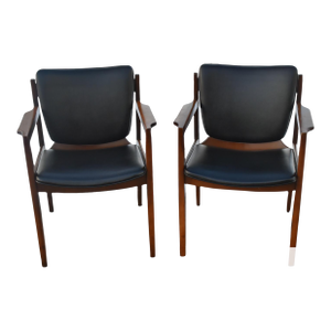 Vintage Pair of Thonet MCM Arm Chairs