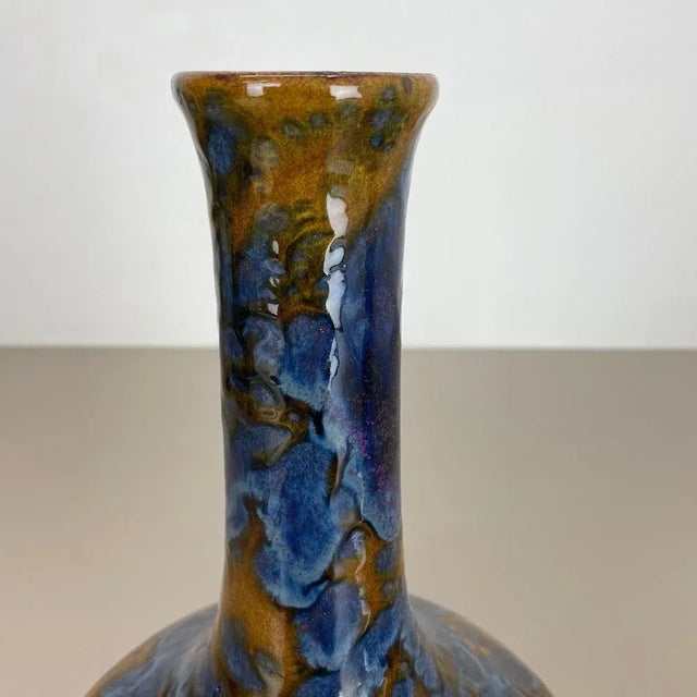 German Super Glaze Ceramic Studio Pottery Vase from Marei Ceramics, 1970s, Set of 2 For Sale - Image 9 of 18