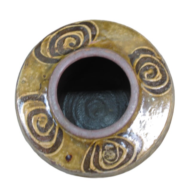 2010s Vintage Brown Jar For Sale - Image 5 of 6