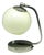 Mid-Century Glass and Metal Bedside Lamp, 1950s For Sale