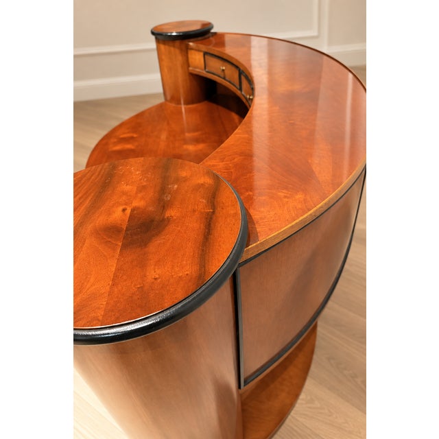 1990s Century Furniture Biedermeier-Style Oval Desk For Sale - Image 14 of 15