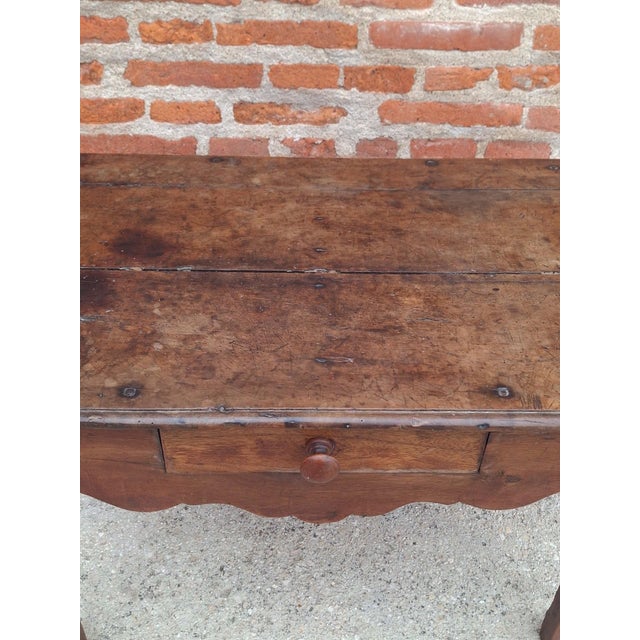 Rustic Louis XV Coffee Table in Walnut, 1700s For Sale - Image 5 of 7