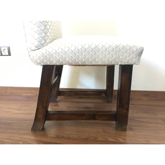 Set of Six Art Deco Dining Chairs With New Upholstery by Lizzo, Italy For Sale - Image 10 of 11