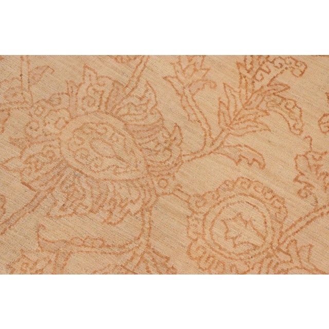 Bohemien Ziegler Beige Rust Hand-Knotted Wool Rug - 7'11'' X 10'8'' For Sale In New York - Image 6 of 8