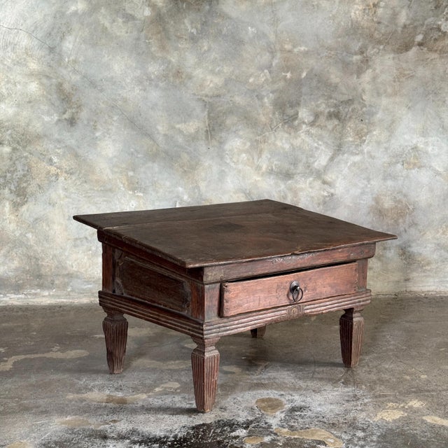 Small Antique Indonesian Teak Writing Table, 1930s For Sale - Image 11 of 11