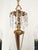 Offered for your consideration is an Antique 12 Light Captivating Curvaceous Brass Cut Lead Crystal Chandelier . The...