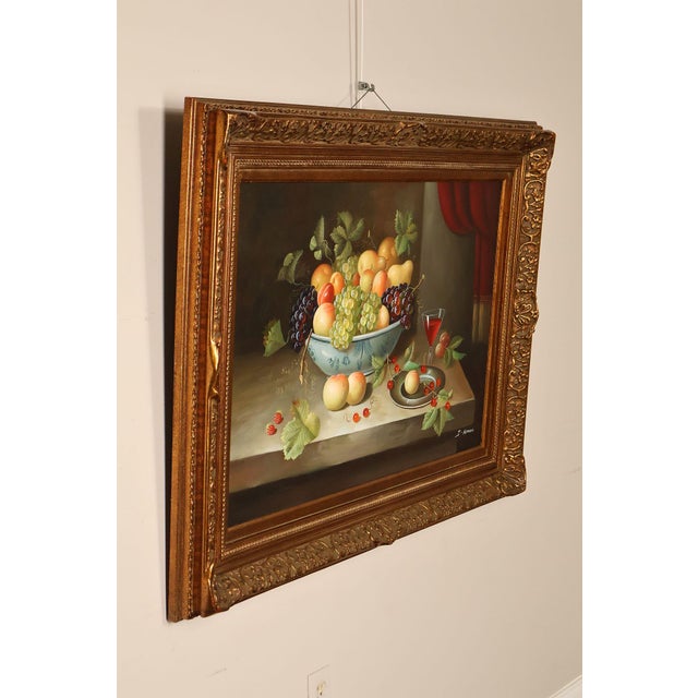J. Abrams Still-Life Painting of Fruit For Sale - Image 4 of 18