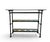 Hollywood Regency Hollywood Regency Bronzed Metal Faux Bamboo Console Table With Palm Tree Finials For Sale - Image 3 of 12
