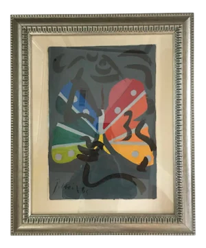 Peter Keil Painting, “Miró and Me” - Framed