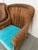 Rattan Wingback Mid 20th Century Chairs, Pair For Sale - Image 4 of 12