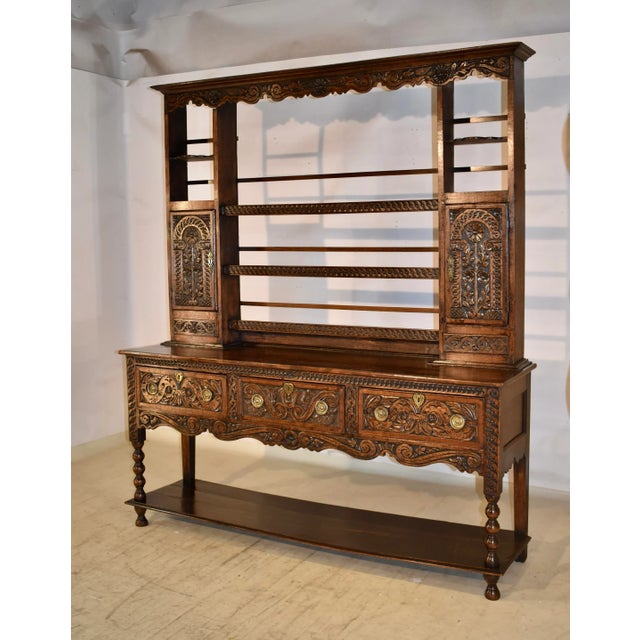English 18th Century English Oak Welsh Dresser For Sale - Image 3 of 12