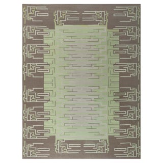 Modern Scandinavian Art Deco Flat Weave Wool Rug by Doris Leslie Blau For Sale