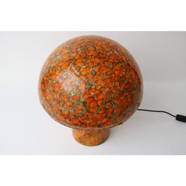 Large Vintage Mushroom Lamp in Orange Art Glass from Peill & Putzler, 1970s For Sale - Image 9 of 18