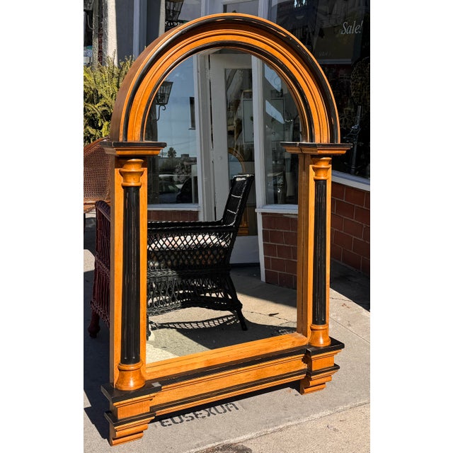Biedermeier Michael Taylor Biedermeier Style Arched Mantel Wall Mirror For Sale - Image 3 of 4