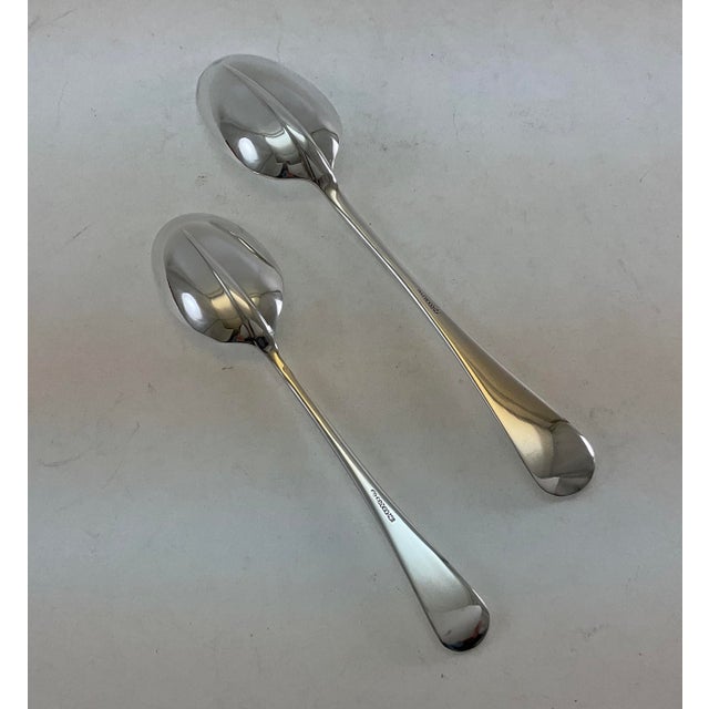 Metal 1980s Silver Plated Dessert Spoon, Rattail . For Sale - Image 7 of 14
