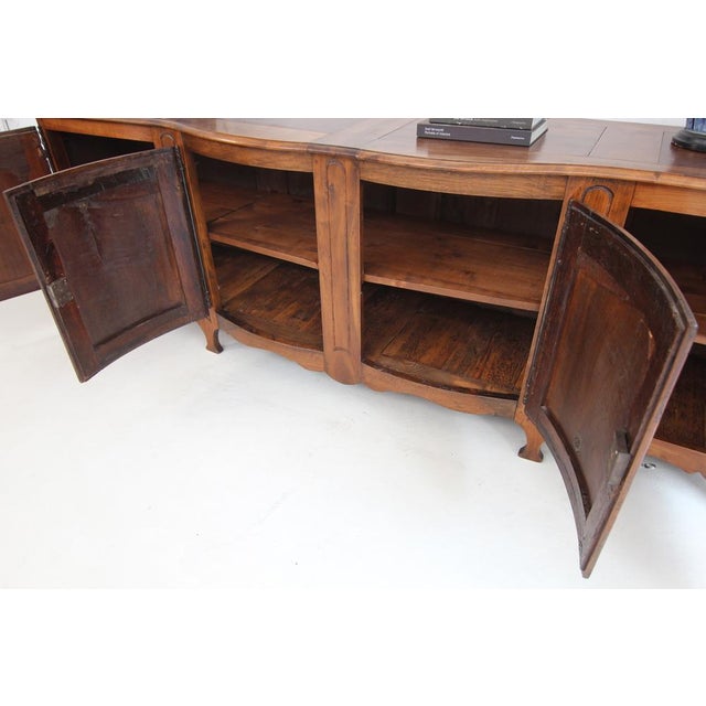 Provincial Louis XV French Walnut Enfilade or Sideboard, 1800s For Sale - Image 9 of 18