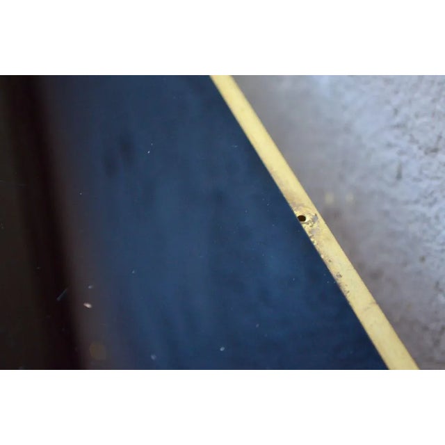 Vintage French Neo-Louis XVI Black Glass Coffee Table, 1960s For Sale - Image 10 of 18