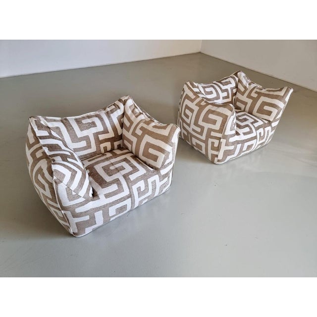 1970s Set of Le Bambole Lounge Chairs by Mario Bellini for C&b Italia, 1970s For Sale - Image 5 of 12