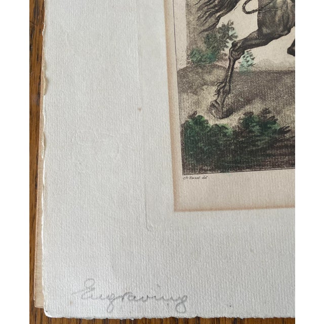French Louis Philibert Debucourt (Route De Poste, Engraving by Carles Vernet For Sale - Image 3 of 4