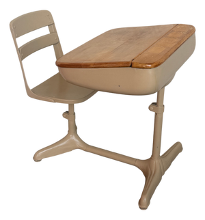 1940's American Seating Co. Attib. School Desk and Chair