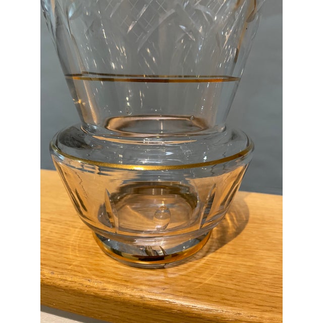 Czechoslovakian Carved Glass Vase, 1910 For Sale - Image 7 of 10