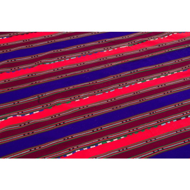 Rug & Kilim Vintage Chaput Kilim Wool Rug With Striped Design by Rug & Kilim, 1950-1959 For Sale - Image 4 of 6