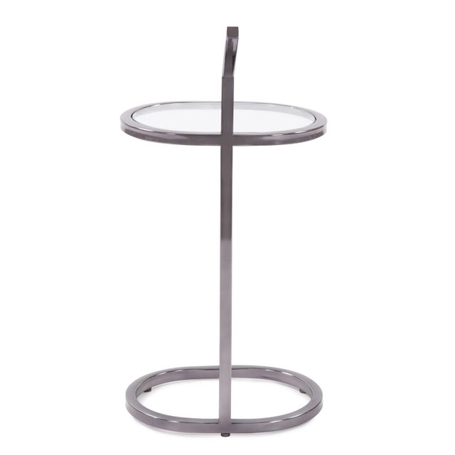 2020s Oval Stainless Steel Drink Table For Sale - Image 5 of 9